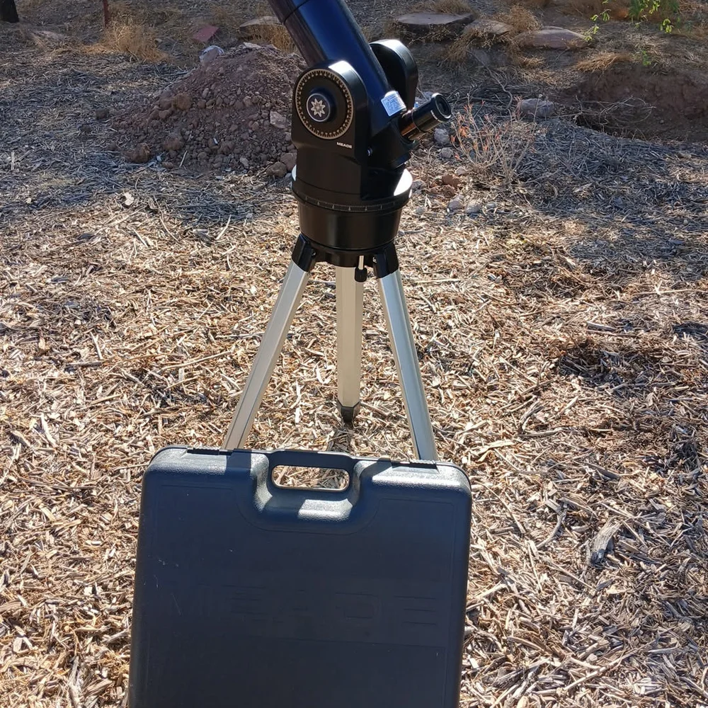 Black Telescope with Tripod